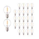 Lâmpadas LED de reposição ChyParty G40 E12 Candelabra, pacote com 25