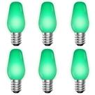 Lâmpadas LED de substituição LUXRITE C7 Green 0,5 W (pacote com 6)