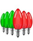 Lâmpadas LED EDISHINE C35 vermelhas e verdes 5W (pacote com 6) Lâmpadas LED EDISHINE C35 vermelhas e verdes 5W (pacote com 6)