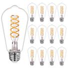 Lâmpadas LED Edison Austin Coast Dimmable Vintage 6W (12 unidades)