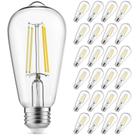 Lâmpadas LED Edison Gozelux 6W 4000K reguláveis, pacote com 24