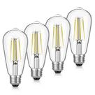 Lâmpadas LED Edison Gozelux 6W 750lm 5000K E26 ST19, pacote com 4