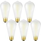 Lâmpadas LED Edison HOMOSUM E26 Frosted 8W 3000K 850 lm, pacote com 6