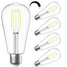 Lâmpadas LED Edison SHINESTAR Vintage ST58 5,5 W 4000 K E26, pacote com 4