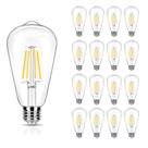 Lâmpadas LED Edison WinSaled 4W 2700K 450LM E26, pacote com 16 unidades ST19