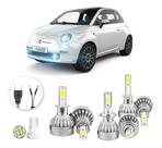 Lampadas Led Fiat 500 Mexicano 2009 A 2016 H3 H7 H1 20000lm