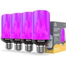 Lâmpadas LED Flame Morsatie atualizadas em 4 modos E26 Purple