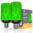 Lâmpadas LED Flame Morsatie Upgraded Flame 3W E26, pacote com 4
