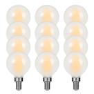 Lâmpadas LED Globe Decoaui E12 G16 4W (40W) 2700K, pacote com 12
