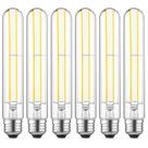 Lâmpadas LED Gozelux Tubular Vintage 6W 5000K 90+ CRI E26, pacote com 6