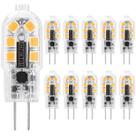 Lâmpadas LED HengBo G4 12V 1,5 W brancas quentes 3000K (pacote com 10)
