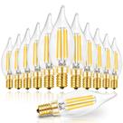 Lâmpadas LED Hizashi Candelabra E12 4W 450lm 5000K, pacote com 12