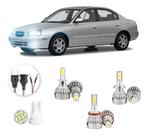 Lampadas Led Hyundai Elantra 2001 A 2004 H3 H7 H11 20000lm