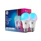 Lâmpadas LED inteligentes Cync GE A19 WiFi com mudança de cor (pacote com 2)