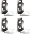 Lâmpadas LED inteligentes Philips Hue Candle 40W B39, pacote com 4 Lâmpadas LED inteligentes Philips Hue Candle 40W B39, pacote com 4