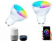 Lâmpadas LED inteligentes Wixann GU10 reguláveis RGB WiFi Bluetooth, pacote com 2 unidades