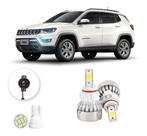 Lampadas Led Jeep Compass Drl 2017 A 2021 H16 20000lm