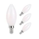 Lâmpadas LED KINUR Candelabra 4W 2700K E12 40W, pacote com 4