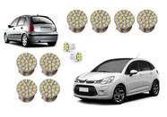 Lâmpadas led lanterna pisca ré freio citroën c3 2003 04 a 16