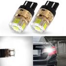 Lâmpadas LED LASFIT L2 7440 7443 Luzes reversas 6000K brancas 2 unidades