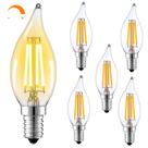 Lâmpadas LED LONIUTO Vintage Flame Tip Candelabra, pacote com 6