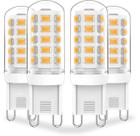 Lâmpadas LED Lososuch G9 reguláveis 3W 4000K 350lm, pacote com 4