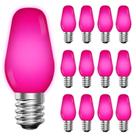 Lâmpadas LED LUXRITE C7 Pink 0,5 W, pacote com 12 unidades para luzes de corda