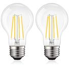 Lâmpadas LED LUXRITE Vintage A19 12W 1600lm 4000K E26 2Pk