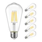 Lâmpadas LED LVWIT Vintage Edison 11W 1100LM reguláveis, pacote com 6
