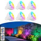 Lâmpadas LED Makergroup MR16 RGB GU5.3 bi-pino 4W 12V - 6 unidades