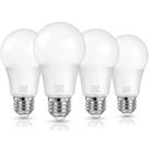Lâmpadas LED MaxVolador A19 13W 1500lm 3000K E26, pacote com 4