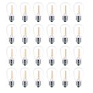 Lâmpadas LED Meconard S14 1W 2200K, branco quente, pacote com 24