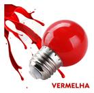Lâmpadas Led Mini Bulbo Bolinha E27 1w Bivolt 110V Color Vermelho