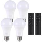 Lâmpadas LED MXhme A19 9W (800LM) reguláveis 3000K-6000K, pacote com 4