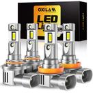 Lâmpadas LED OXILAM H11 9005 à prova dágua 6500K, kit com 4