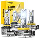 Lâmpadas LED para farol de neblina ZonCar 9005 H11 120000 lm branco, kit com 4