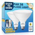 Lâmpadas LED para inundação LOXYEE PAR38 Dusk to Dawn 20W (pacote com 2)