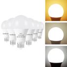 Lâmpadas LED Scheinenda A19, 3 cores, 9 W (equivalente a 60 W), pacote com 6
