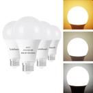 Lâmpadas LED Scheinenda A19 9W (equivalente a 60W), pacote com 4 cores