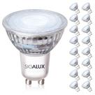 Lâmpadas LED Sigalux GU10 reguláveis 5000K 4,5W 450LM, pacote com 16
