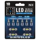Lâmpadas LED SIR IUS N3 DE3175 31MM 194 168 2825 300lm, pacote com 10