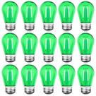 Lâmpadas LED String GUILEDUO S14 2W verdes, pacote com 15