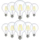 Lâmpadas LED Sunco G25 Filament Edison Globe 5W, pacote com 10