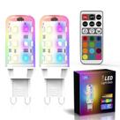 Lâmpadas LED YUIIP RGB com mudança de cor G9 2W 200LM 3000K