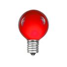 Lâmpadas Novelty Lights G30 Red 5W E12 Base, pacote com 25, 120V Lâmpadas Novelty Lights G30 Red 5W E12 Base, pacote com 25, 120V