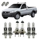 Lâmpadas Originais 3200K Fiat Strada G1 G2 G3 Completo + T10