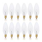 Lâmpadas Simba Lighting Candelabra Torpedo Clear B10 CTC 25W E12 Base (pacote com 12)