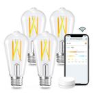 Lâmpadas Smart Edison Linkind E26 8W 800lm 2700K-6500K, pacote com 4