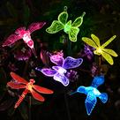 Lâmpadas solares de jardim SOLPEX, pacote com 6 estacas LED multicoloridas Lâmpadas solares de jardim SOLPEX, pacote com 6 estacas LED multicoloridas