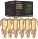 Lâmpadas SooCooler Edison 25W de vidro transparente incandescente (pacote com 6)